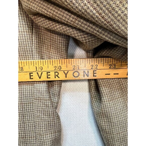 Jos. A. Bank Mens Wool 2 Button Sport Jacket Long Sleeve Size 41 Tan Houndstooth - Picture 12 of 14